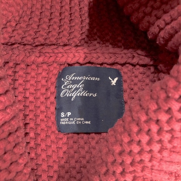 $6.99 shipping next hour🍁 AMERICAN EAGLE Knit Cowl V Neck Wrap Sweater - Picture 3 of 10